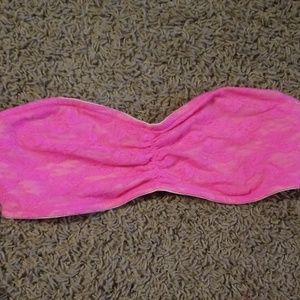 Pink strapless bralette